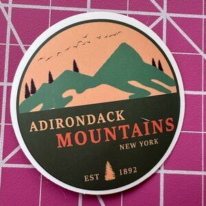 💜13/$13 +Bundle Sticker Sale | Travel Adirondack Mountains NY Waterproof Sticker